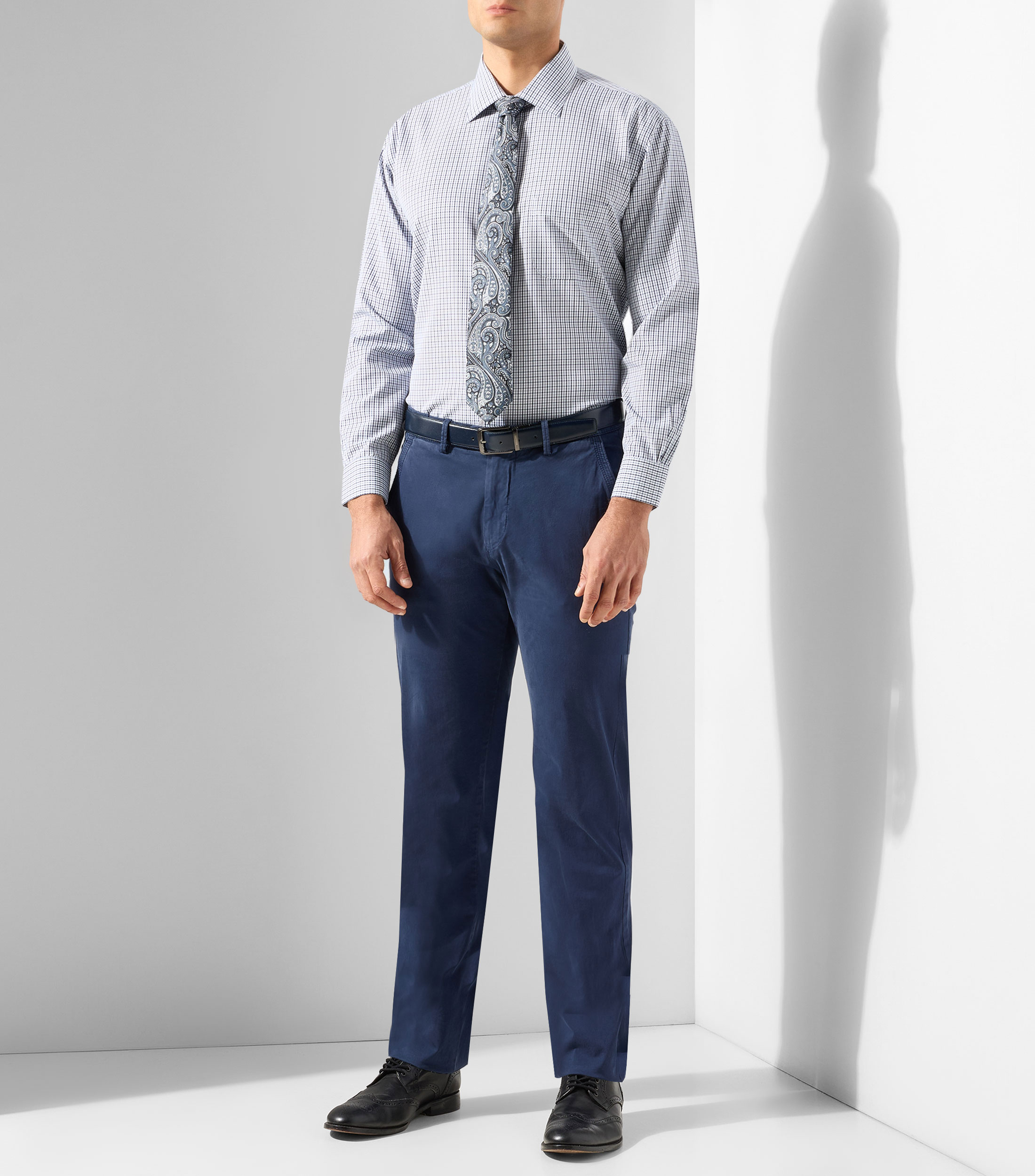 Camisa de cuadros manga larga Hombre